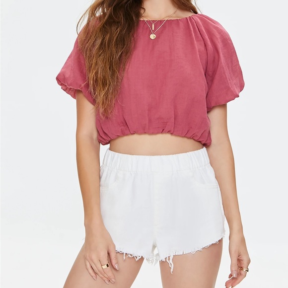 F21 beige crop top open back - Picture 5 of 5